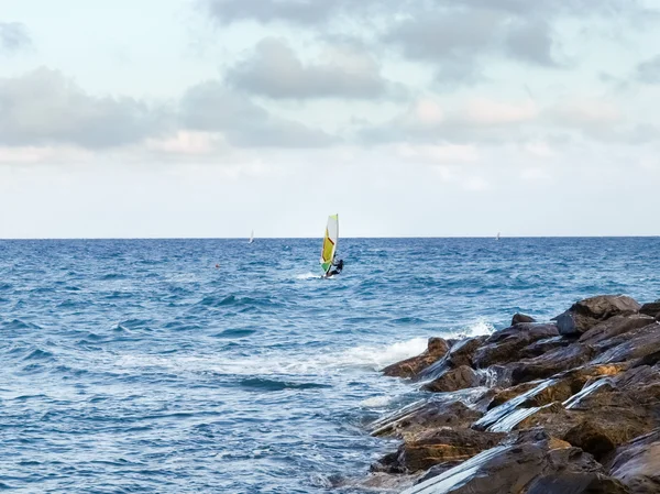 Windsurf a la luz de la noche — Foto de Stock