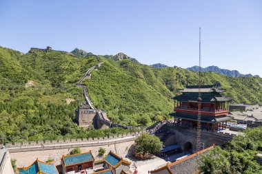 China. Structures Juyongguan outpost and the Great Wall - 2 clipart