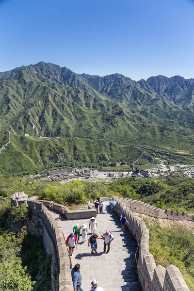 Juyongguan, Kina. Den övre punkten i delen av muren — Stockfoto