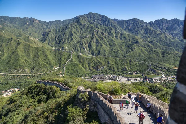 Juyongguan. The upper point of the section of the Great Wall — Stock Photo, Image