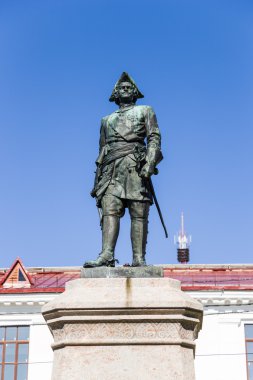 Arkhangelsk, Rusya Federasyonu. Anıt Rus İmparatoru ı. büyük Petro