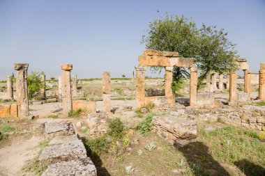 Hierapolis, Türkiye. Colonnade Domitian kapısı Kuzey Bizans kapısı arasında Frontinus Street! yüzyıl reklam
