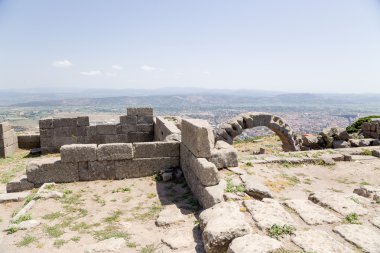 Akropolis Bergama, Türkiye'nin. Arkeolojik alan antik kalıntılar ile manzara
