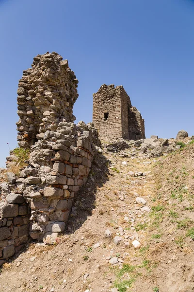 Akropolis Bergama, Türkiye'nin. Antik sur kalıntıları — Stok fotoğraf