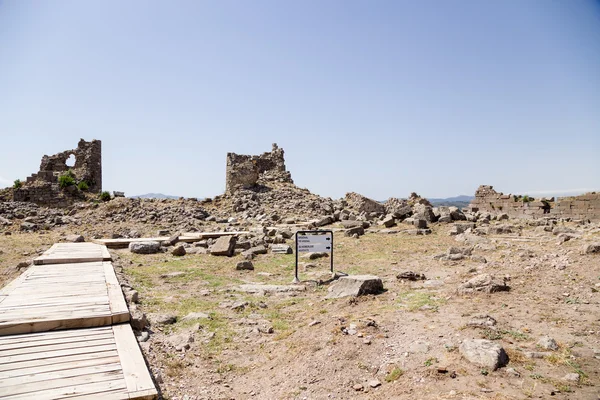 Türkiye. Bergama Acropolis arkeolojik kalıntılar — Stok fotoğraf