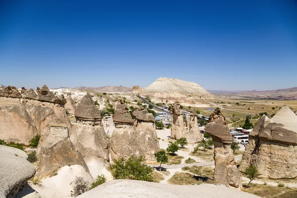 Capadocia, Turquía. Vista superior del pintoresco Valle de los Monjes (Pashabag ) — Foto de Stock