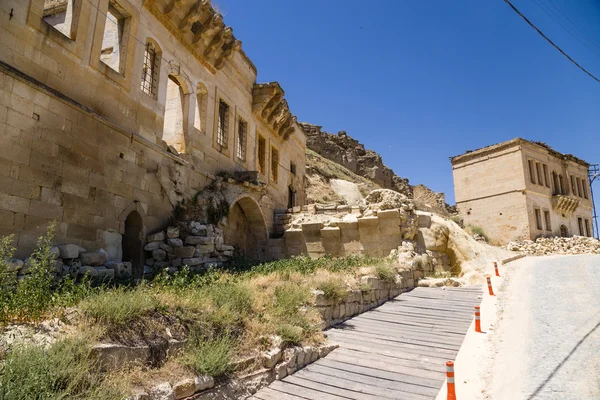 Tacchino, Urgup. Rovine di edifici del centro storico — Foto Stock