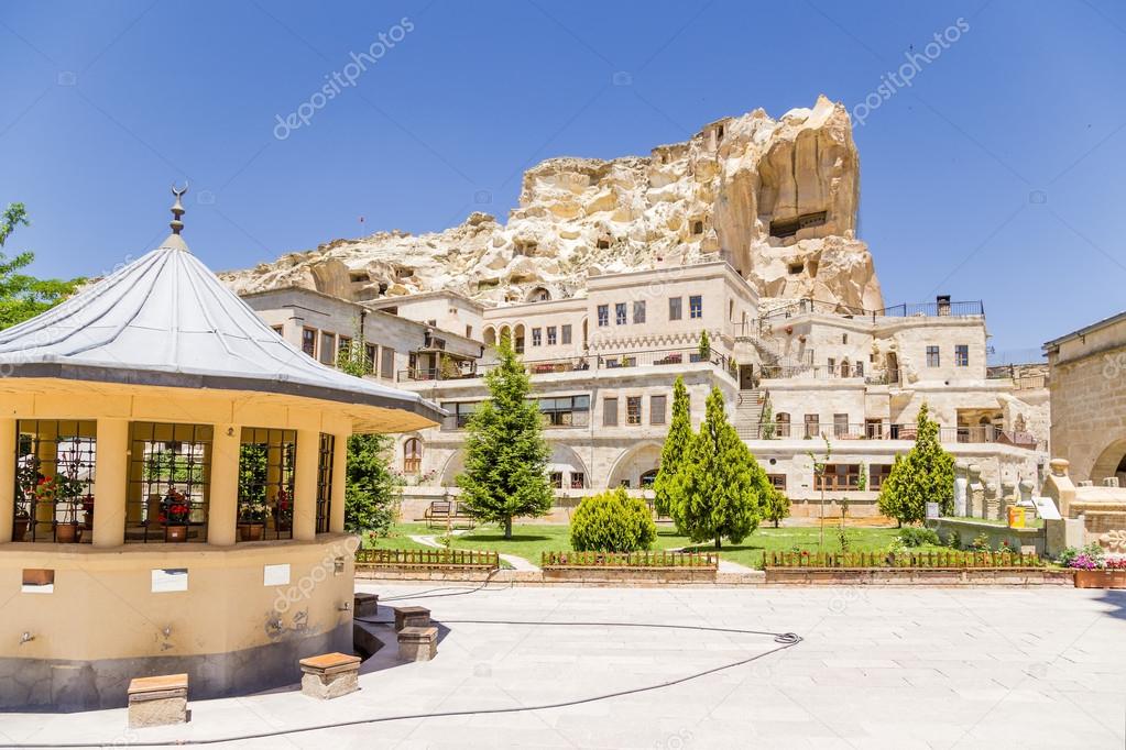 CAPPADOCIA, TURKEY - JUN 25, 2014: Photo of view of the town from the courtyard of the mosque