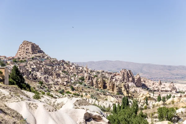 Capadócia, Turquia. Cidade antiga caverna Uchisar — Fotografia de Stock