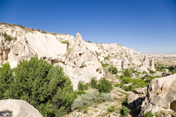 Türkiye, Cappadocia. Mağara manastır Göreme Açık Hava Müzesi karmaşık kalıntıları