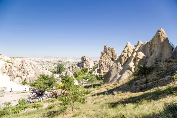 Turkey, Cappadocia. Medieval monastery complex, carved in the rocks, at the Open Air Museum of Göreme — ストック写真