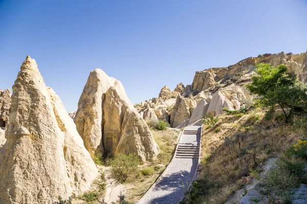 Capadócia, Turquia. Pedras no Parque Nacional Goreme — Fotografia de Stock