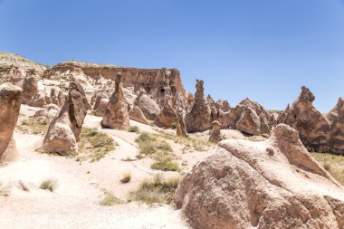 Kapadokya. Dağ manzarası (rock mostraları) Derwent Valley ayrışma güzel ayağı ile