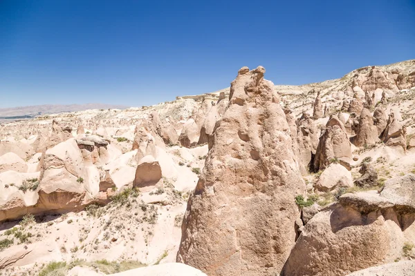 Turkey, Cappadocia. Pillars of weathering (rock outcrops) in the Devrent  Valley — Stock Photo, Image