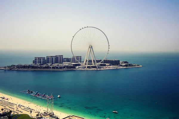 Dubai Gözü Bae 2020 Bluewaters Adasında Dokuz Kabini Jumeirah Plajının — Stok fotoğraf