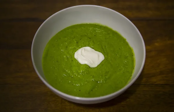 Green cream-soup — Stock Photo, Image