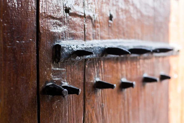 Old door with thorns — Stock Photo, Image