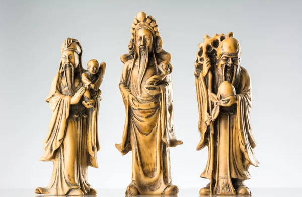 Obraz trzech bogów Chin — Zdjęcie stockowe