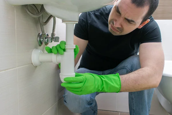 Main Subject Out Focus Solving Common Household Drain Problems Symptoms — Stock Photo, Image