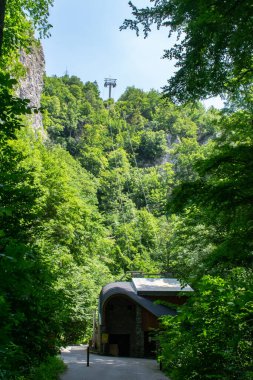 The main subject is out of focus, Punkva Caves, Moravian Karst, europe czech republic sunny day blude sky tourism vacation cable cabin funicular tourism