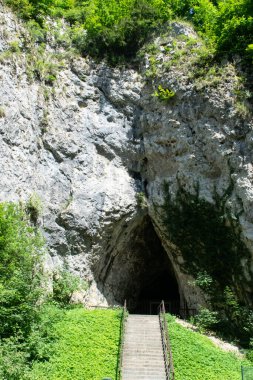 katerinska cave, The main subject is out of focus, europe czech republic entrance summer sunny day stairs travel vacation
