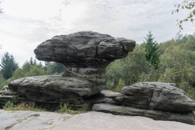 Tisa Avrupa Kayalıkları Avrupa Cumhuriyeti turizm merkezi yaz mevsimi dağ oluşumu kumtaşı duvarlar yaz seyahati
