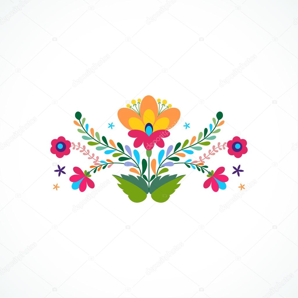 Vectores flores mexicanas imágenes de stock de arte vectorial |  Depositphotos