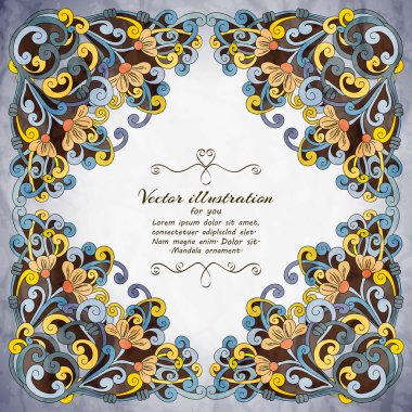 Zarif Hint süsleme arka plan.