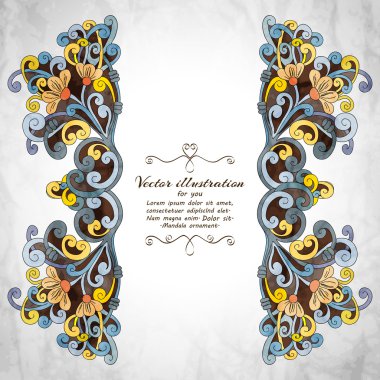 Zarif Hint süsleme arka plan.