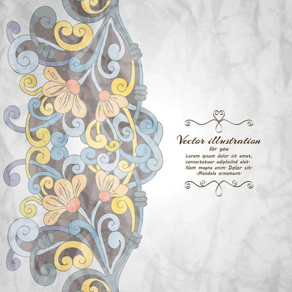 Elegante indiana ornamentação fundo . — Vetor de Stock