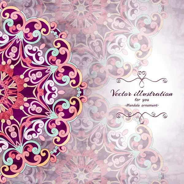 Elegante indische Ornamentik Hintergrund. — Stockvektor