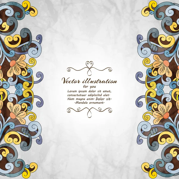 Elegante indiana ornamentação fundo . — Vetor de Stock