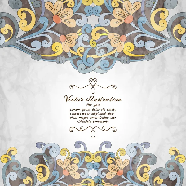 Elegant Indian ornamentation background. — Stock Vector