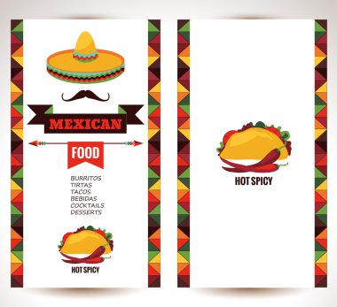 Design template for Mexican restaurant clipart