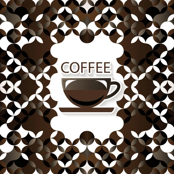 Café avec fond de tasse — Image vectorielle