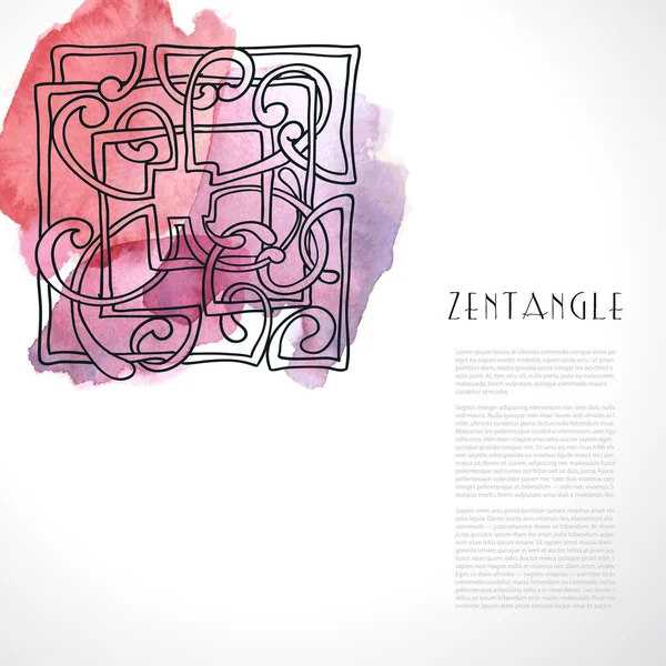 Zentangle elemento dibujado a mano — Archivo Imágenes Vectoriales