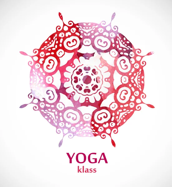 Yoga mit kreativer Komposition — Stockvektor