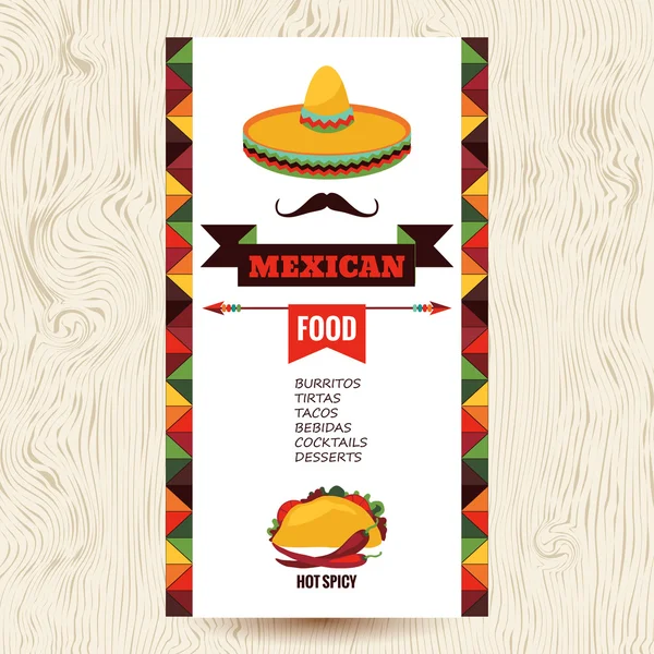 墨西哥餐厅的设计模板 — 图库矢量图片#