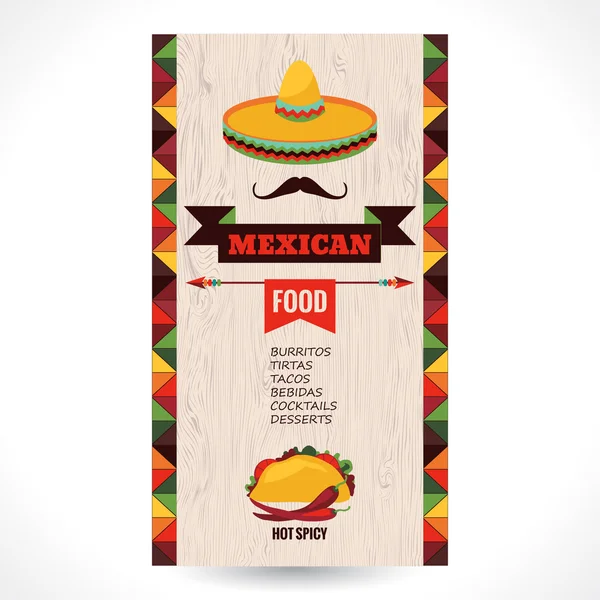 墨西哥餐厅的设计模板 — 图库矢量图片#