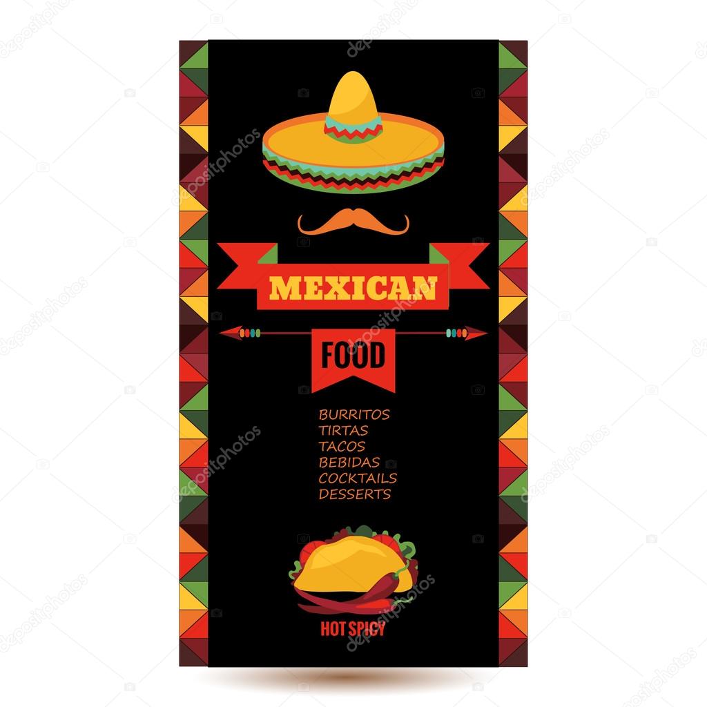 Design template for Mexican restaurant