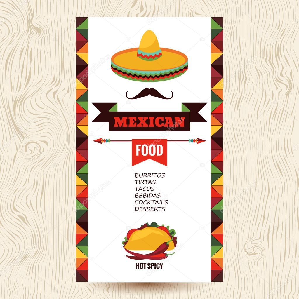 Design template for Mexican restaurant