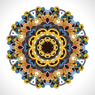 Bright ornamental round lace