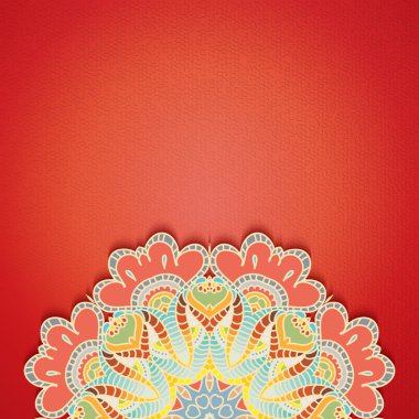 Floral ornamental round lace