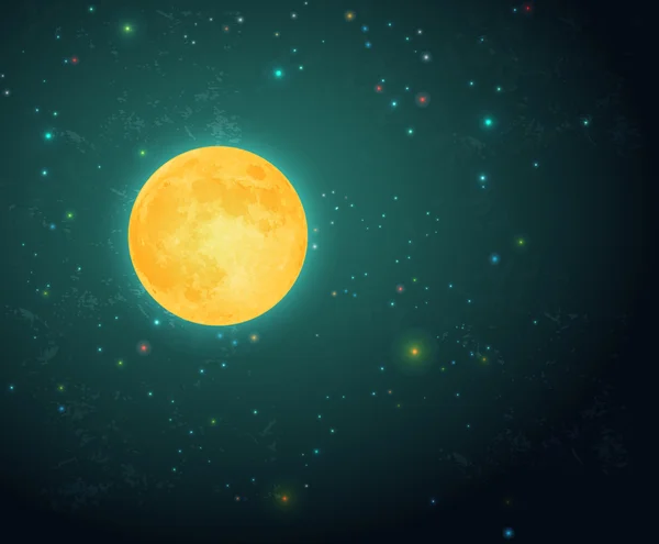 Πλήρες κίτρινο φεγγάρι — Διανυσματικό Αρχείο