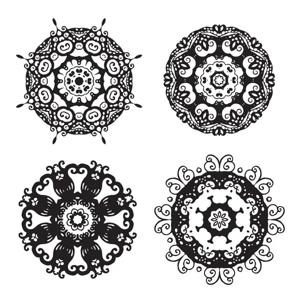 Mandala. Flor círculo diseño fondo — Vector de stock