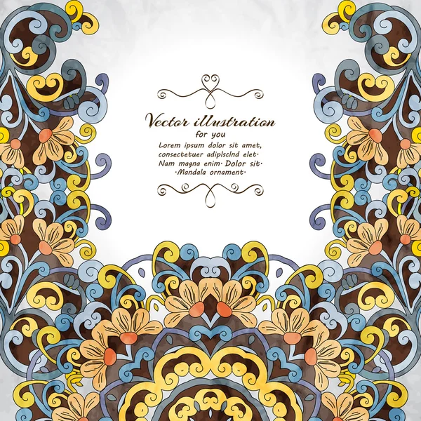 Elegant Indian ornamentation background. — Stock Vector