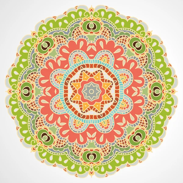 Bright ornamental round lace — 图库矢量图片