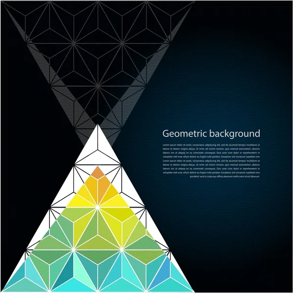 Fundo poligonal geométrico com triângulo — Vetor de Stock