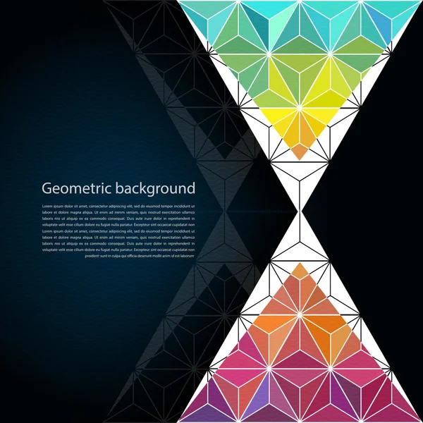 Geometric polygonal background with triangles — Stock Vector