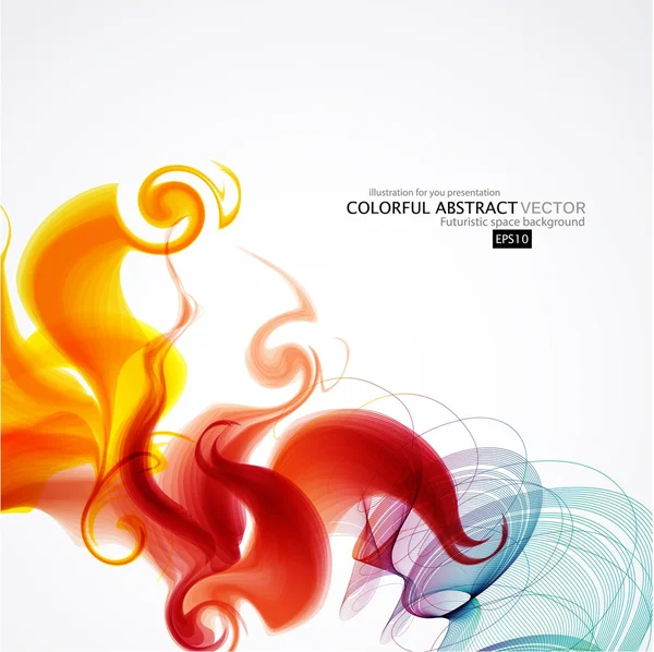 Onda colorida abstracta — Vector de stock